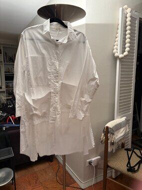 Krista Larson white cotton shirtdress